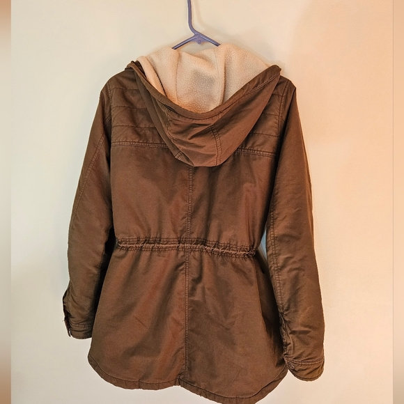 Columbia Chatfield Hill Cargo Sherpa Olive Jacket Women L - Picture 2 of 10